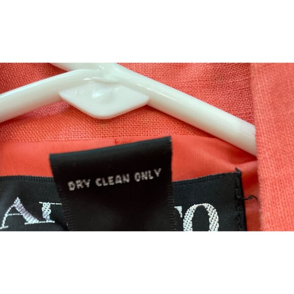 Womens Coral Linen Blazer Size 6 Classic Preppy Sophisticated - Picture 4 of 7